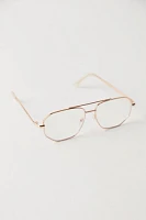 Peter Retro Blue-Light Aviator Glasses