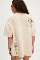 Denim and Bone Dinner Party Embroidered Tee