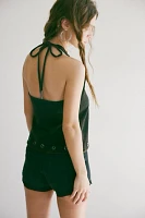OneTeaspoon Studded Eagle Acid Wash Halter Top