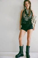 OneTeaspoon Studded Eagle Acid Wash Halter Top