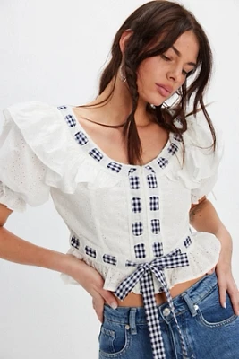 For Love & Lemons Ruby Ribbon Top