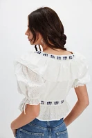 For Love & Lemons Ruby Ribbon Top