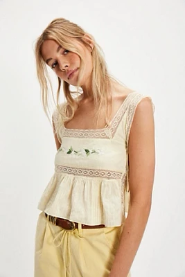 For Love & Lemons Jolene Embroidered Top