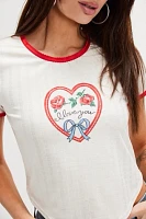 For Love & Lemons I You Heart Baby Tee