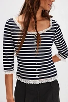 For Love & Lemons Suzette Stripe Cardigan