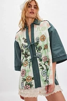 We The Free Pressed Flowers Kimono