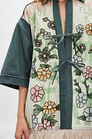 We The Free Pressed Flowers Kimono