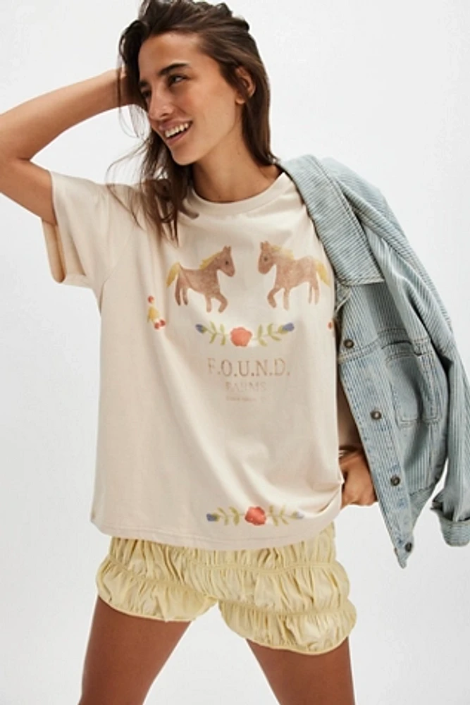 Found Floral Horse Farm Tee