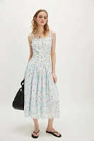 For Love & Lemons Livia Linen Midi Dress