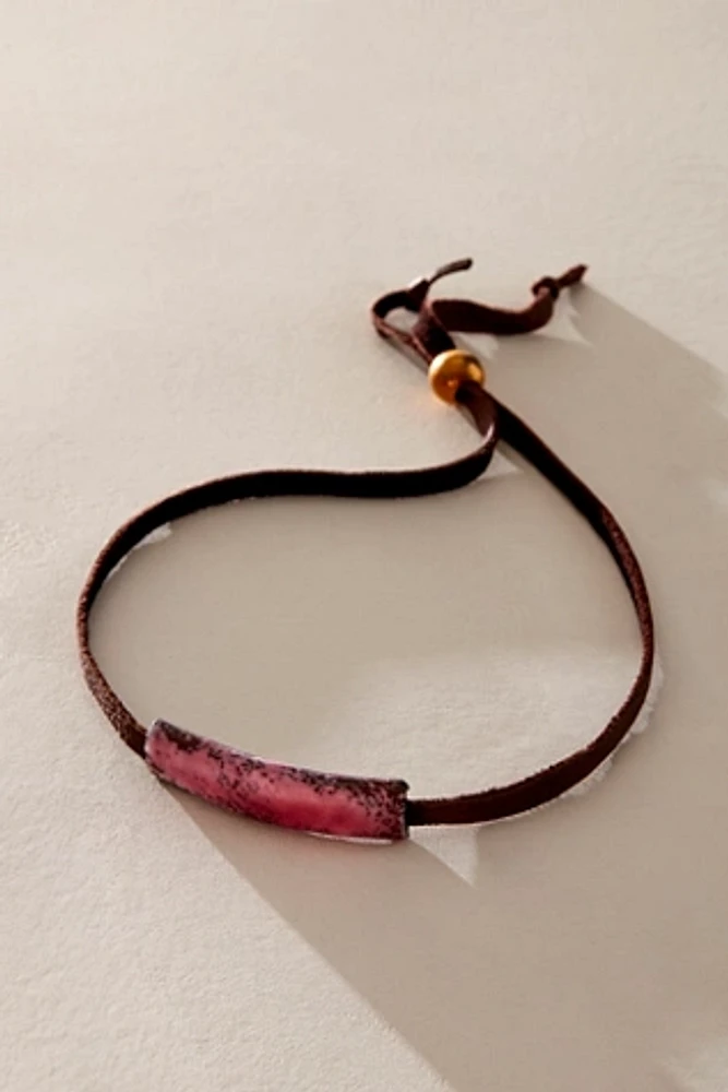 Michelle DaRin Copper And Leather Bracelet