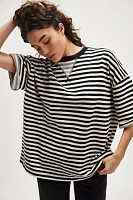 Classic Striped Short-Sleeve Crewneck