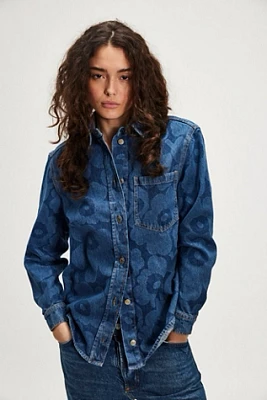 Mari Vaihe Unikko Denim Button-Up Shirt