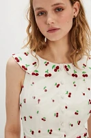 For Love & Lemons Beaded Cherries Mini Dress