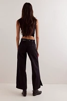 Tricia Fix Studded Benji Wide-Leg Jeans