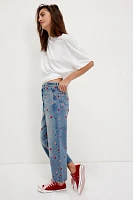 We The Free Deep Trance Embroidered Dropped Boyfriend Jeans