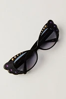 Anna Sui Pearl Wing Oversized Sunglasses