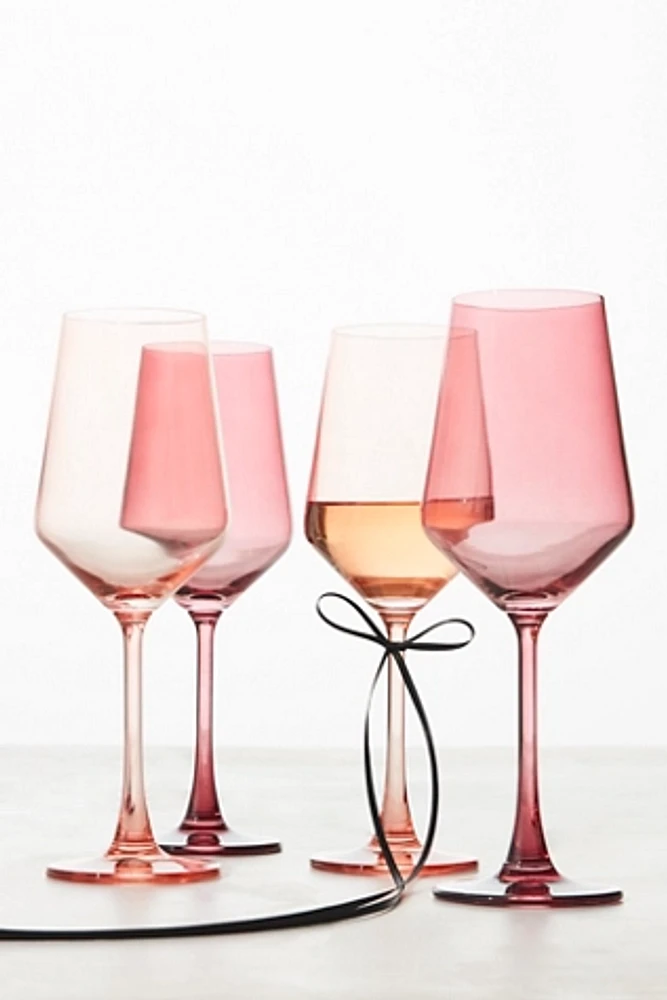 Colored Wine Glasses, Set of 4