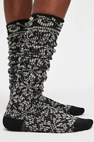 Fair Isle Over The Knee Socks