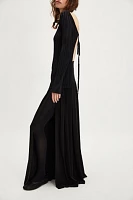 Norma Kamali Pleated Solid Long Skirt