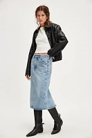 Levi's High-Rise Back Slit Skirt