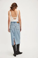 Levi's High-Rise Back Slit Skirt