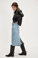 Levi's High-Rise Back Slit Skirt