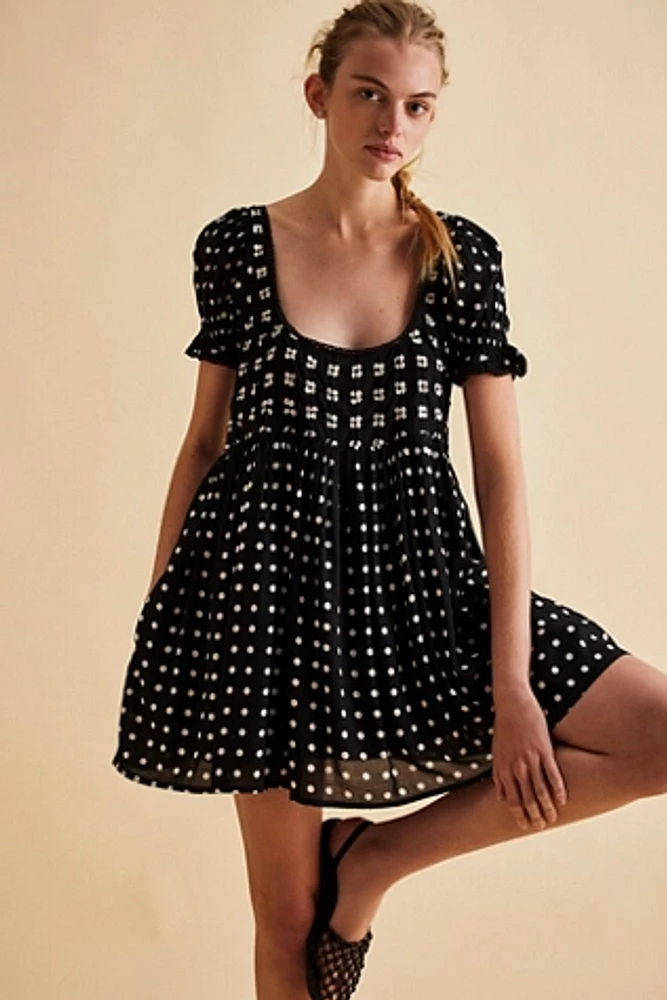 Daisy Dots Mini Dress