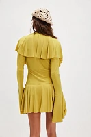 Norma Kamali Deep V Ruffle Dress