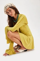 Norma Kamali Deep V Ruffle Dress