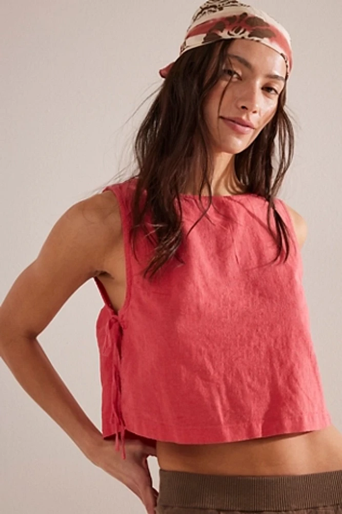 Nora Cotton-Linen Top