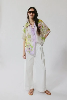 Anna Sui Printed Collared PJ Top