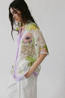 Anna Sui Printed Collared PJ Top