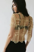 Anna Sui Lace Tie Bed Jacket