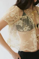 Anna Sui Lace Tie Bed Jacket