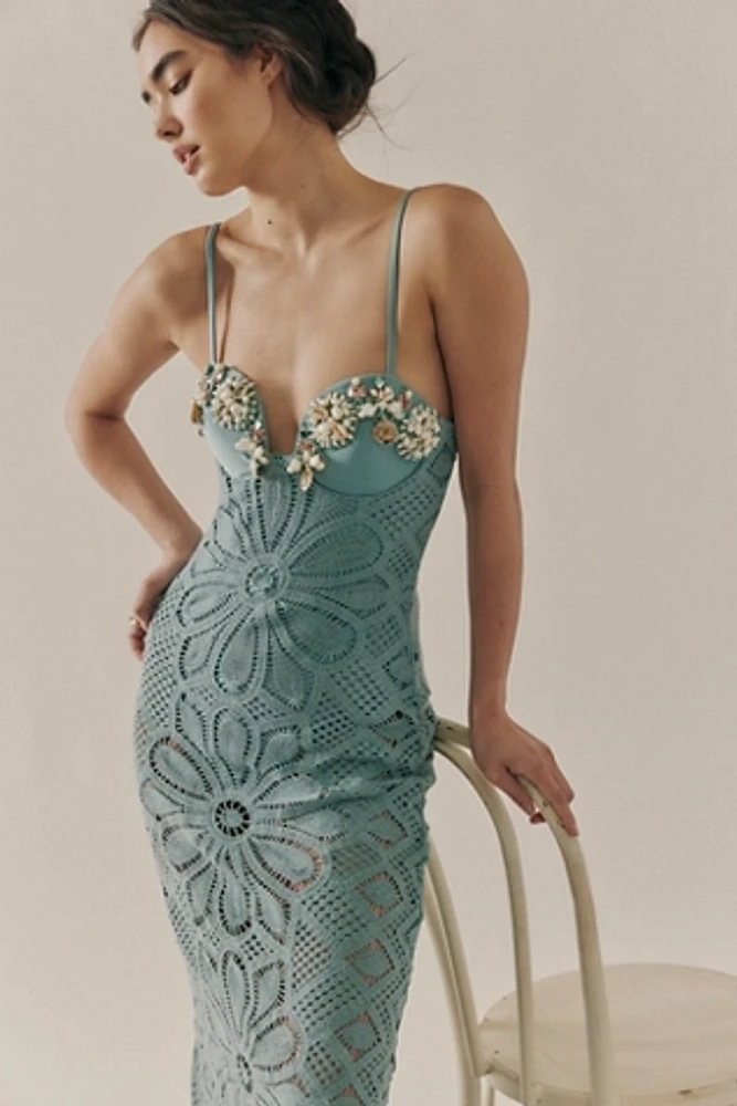 PatBo Camila Crochet Embroidered Dress