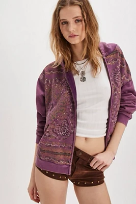 Found Motif Zip-Up Hoodie