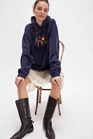 Found Floral Embroidered Deer Hoodie