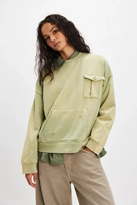 Found Faded Pocket Crewneck
