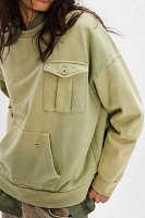 Found Faded Pocket Crewneck