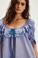 Kinga Csilla Salvia Frill Heart Mini Dress