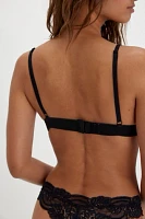 Understated Leather Rhinestone Bralette