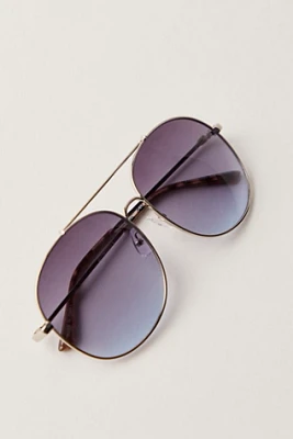 Pasadena Oversized Metal Aviator Sunglasses