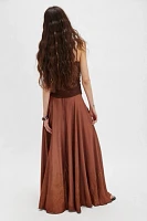 Nigel Preston Satin Block Print Skirt