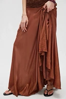 Nigel Preston Satin Block Print Skirt