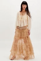 Nigel Preston Glastonbury Ruffle Maxi Skirt