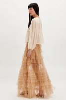 Nigel Preston Glastonbury Ruffle Maxi Skirt