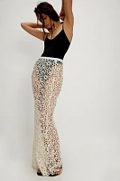 Norma Kamali Obie Lace Long Skirt