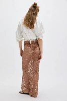 Norma Kamali Obie Lace Long Skirt