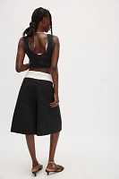 Woodrose Deli Contrast Waist Baggy Shorts