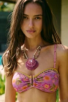 Spell Goldie Shimmer Bandeau Bikini Top